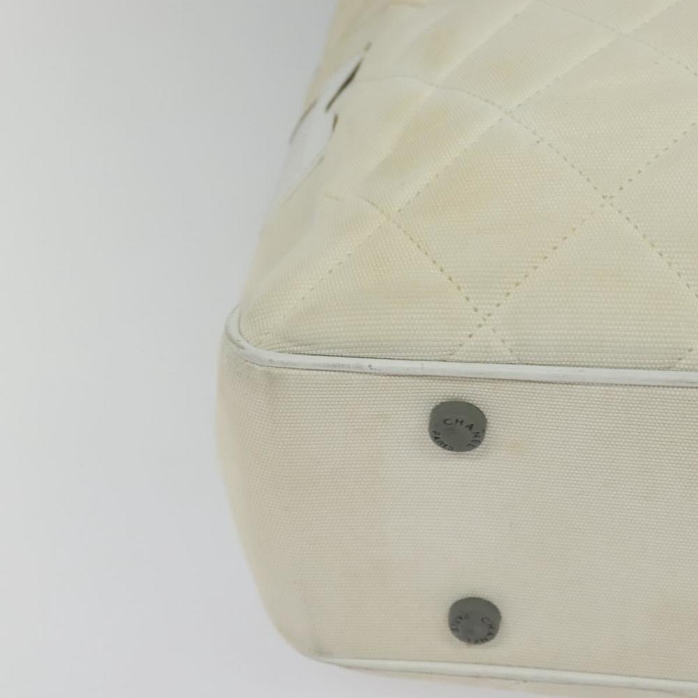 CHANEL Sports Line Boston Bag Canvas White CC Auth 115293 - Picture 15 of 16